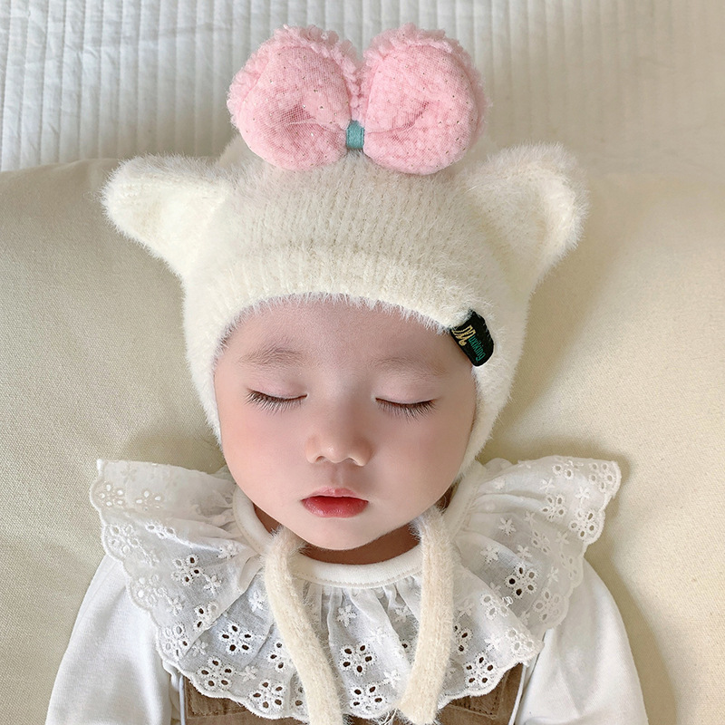 「2024」子供用★帽子★ニット帽子★耳カバー★防寒★ベビー★暖かい★5色