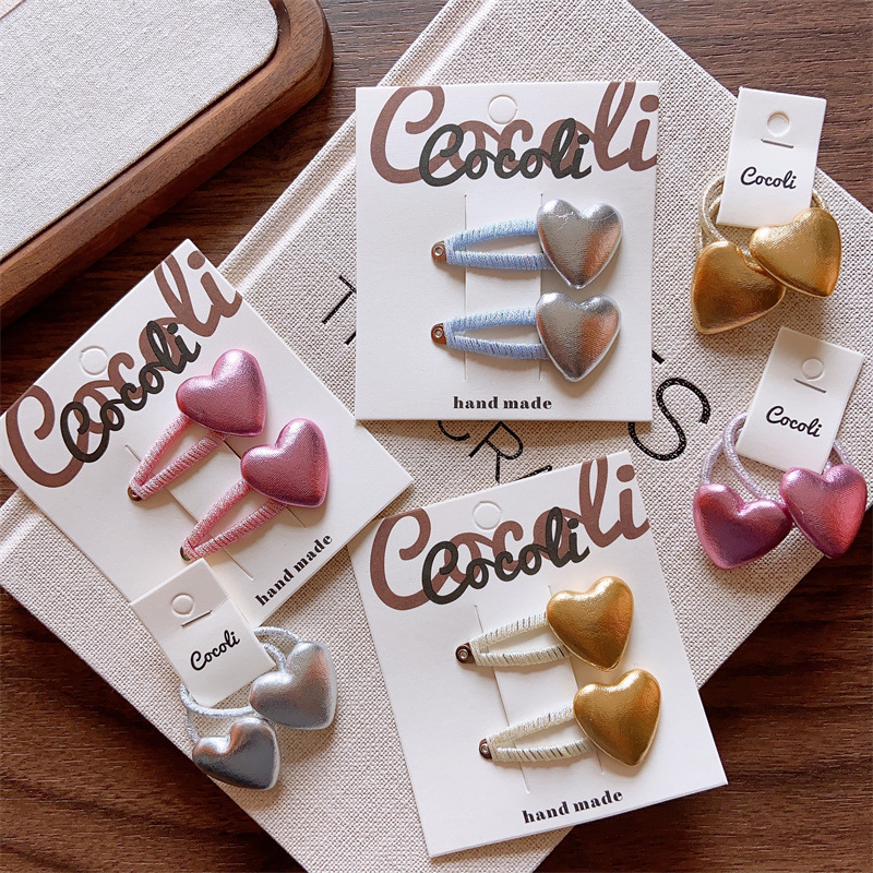 雑貨★子供用髪飾り　ヘアビン&ヘアゴム★アクセサリー★6色