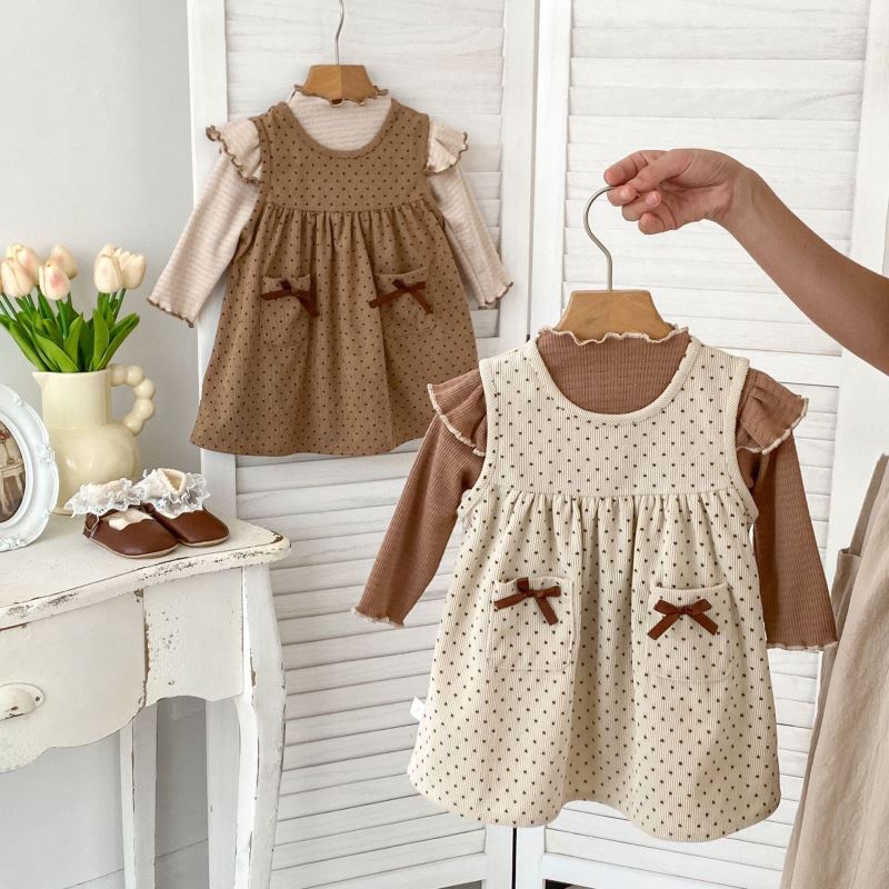 「2025」子供服★トップス★Tシャツ★ワンピース★韓国風子供服★4色73cm〜120cm