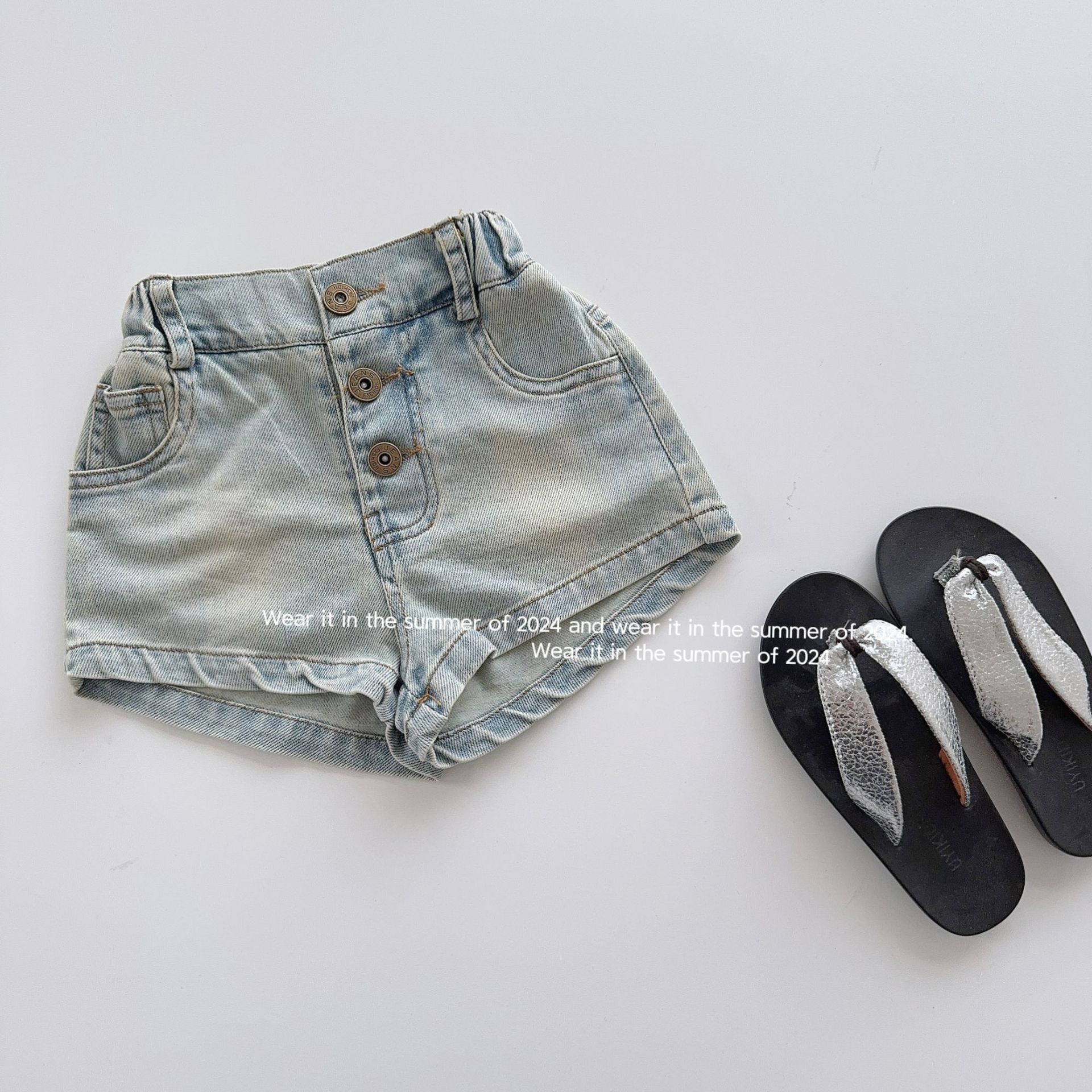 2025新入荷★子供服　ショートデニムズボン★90cm〜150cm