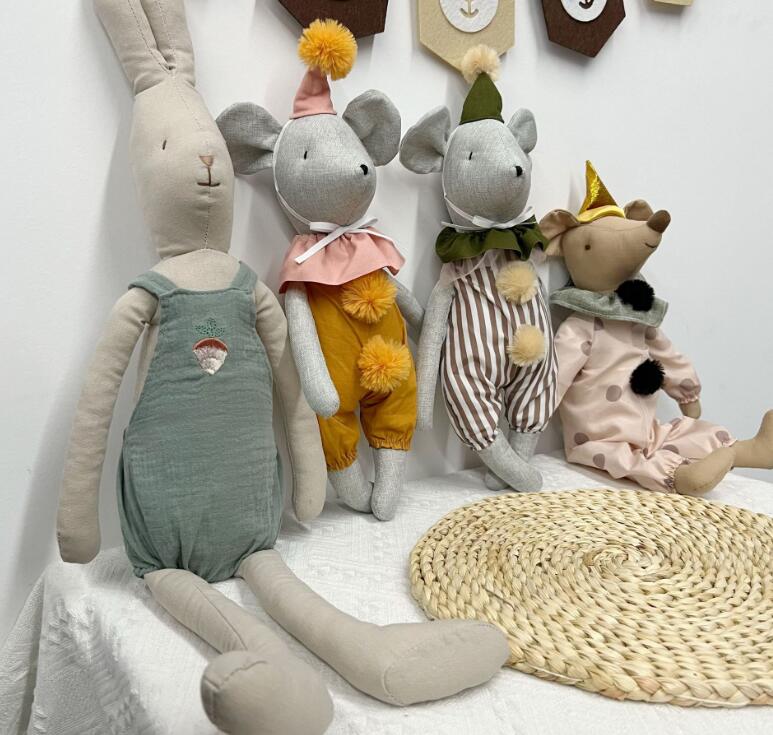 ★綿麻のぬいぐるみ★ベビー用なだめぬいぐるみ★4種