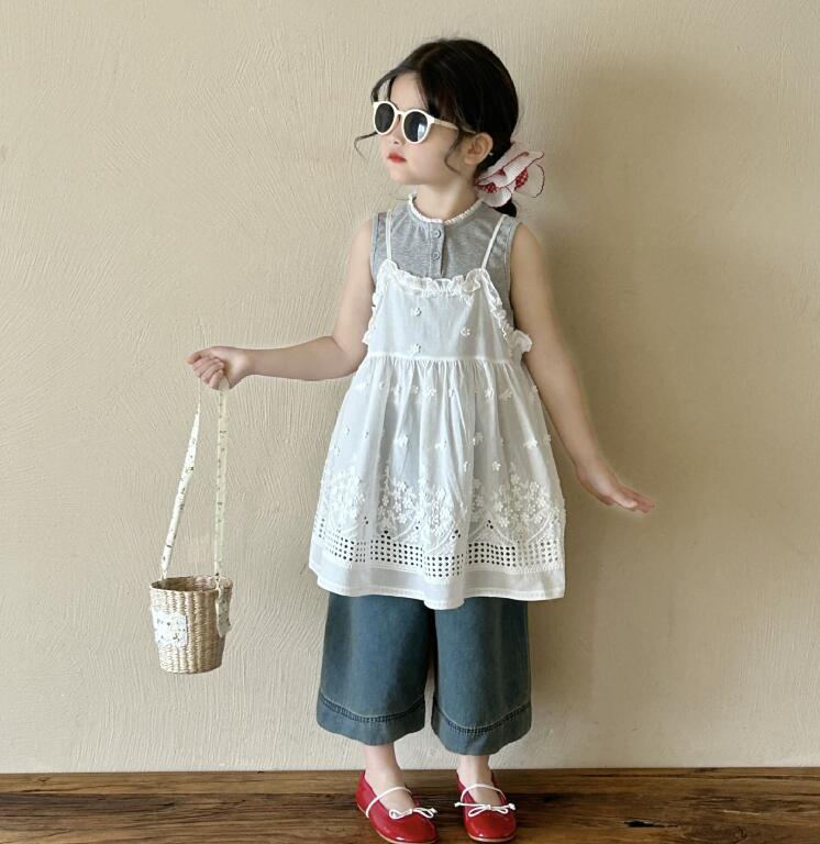 2025夏新品★子供服　ベスト&デニムズボン&ワンピース★90cm〜140cm