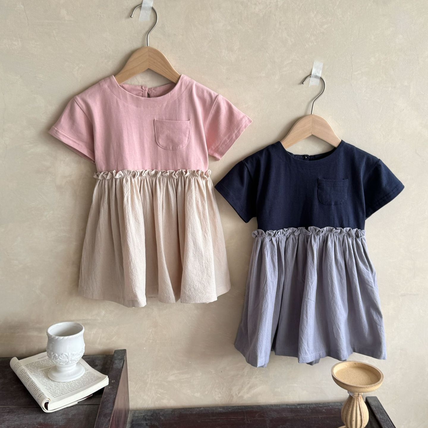 2025夏新作h★子供服　ワンピース★80cm〜130cm 2色