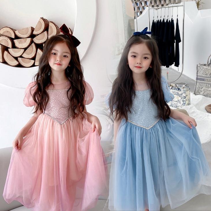 「2025」子供服★ワンピース★ドレス★半袖★韓国風子供服★2色100cm〜160cm
