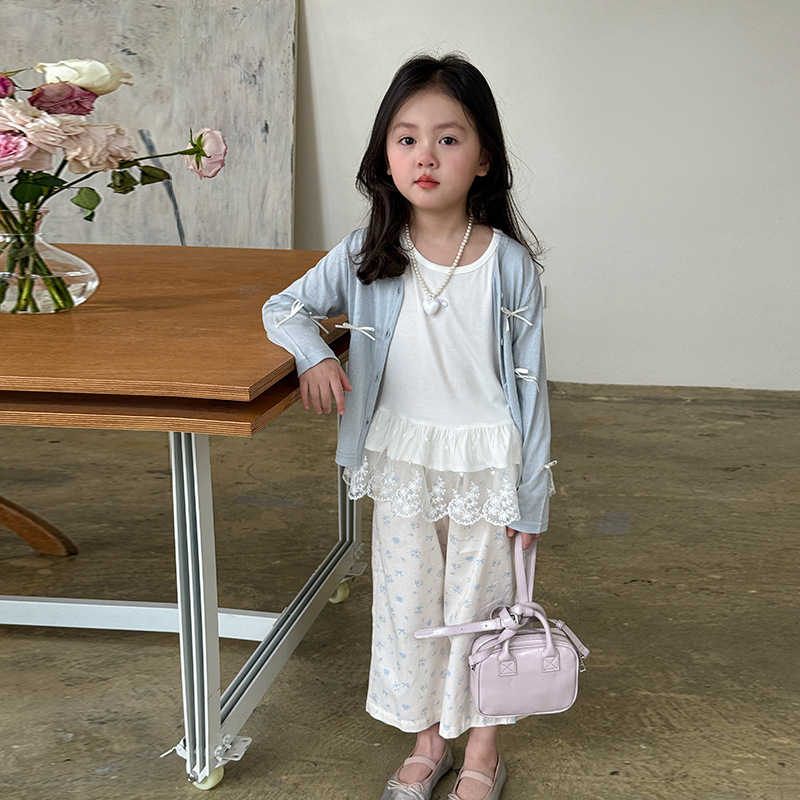 2025夏新作W★子供服　トップス&カーディガン&ズボン分けて★80cm〜140cm