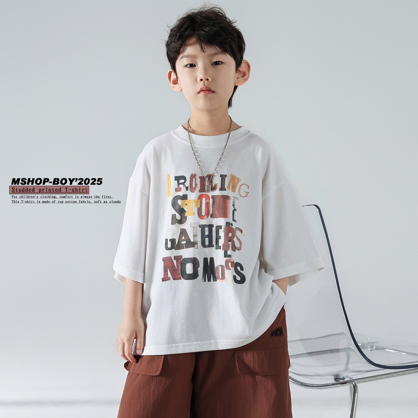 「2025」子供服★トップス★Tシャツ★ハーフパンツ★韓国風子供服★2色90cm〜150cm