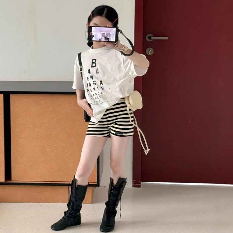 2025★夏新作★韓国風ベビー服★トップス★ズボン★90cm〜150cm 2色