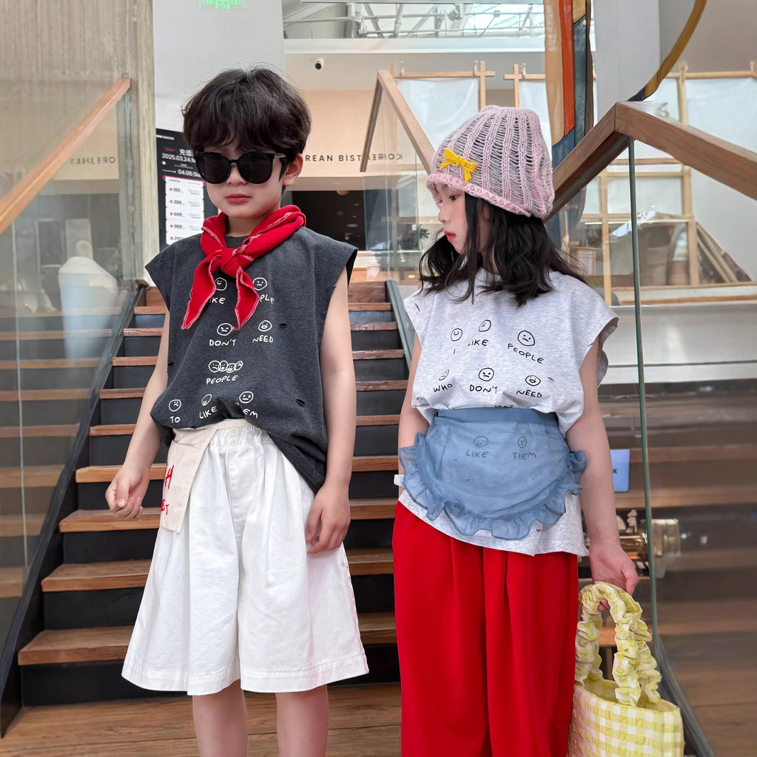 2025★夏新作★韓国風子供服★トップス★90cm〜150cm 2色