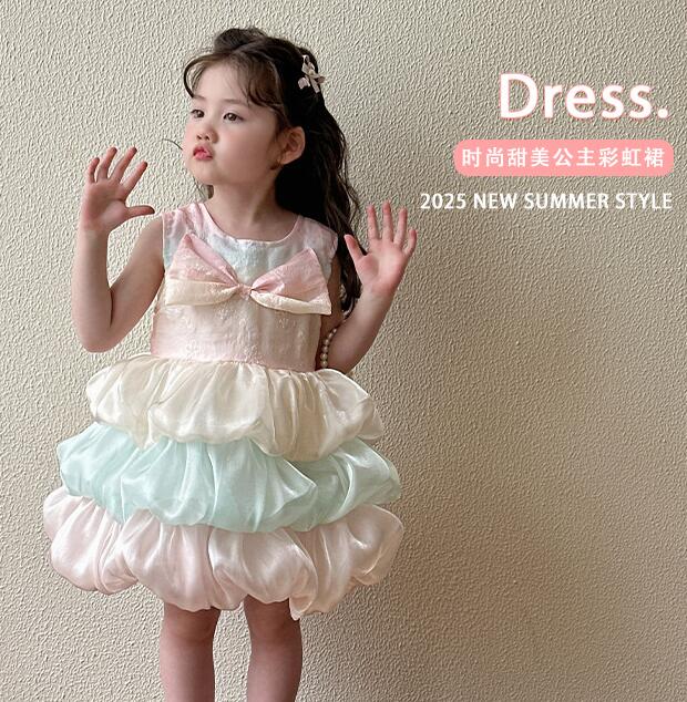 「2025」子供服★ワンピース★ドレス★袖なし★韓国風子供服★80cm〜130cm