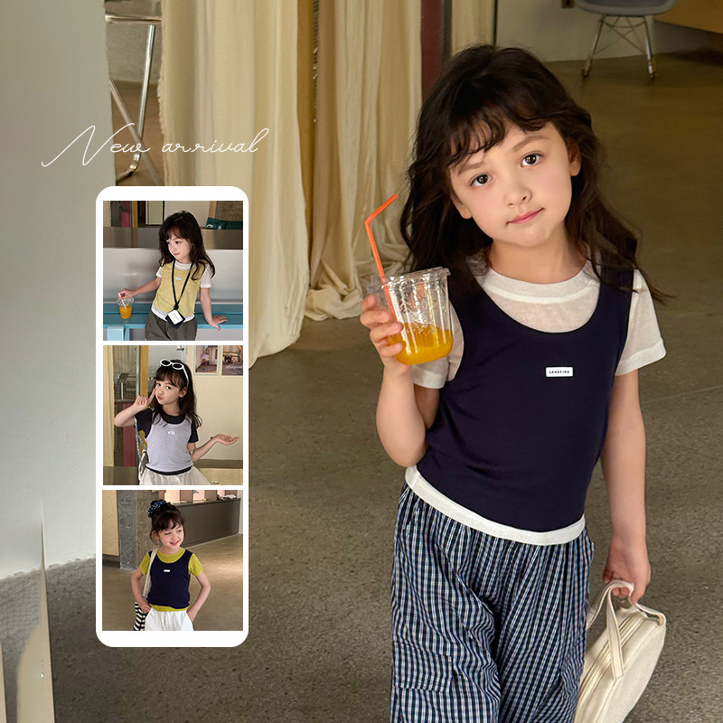 2025★夏新作★韓国風子供服★トップス★90cm〜170cm 4色