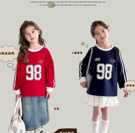 2025秋新作A★子供服　長袖トップス★90cm〜170cm 2色
