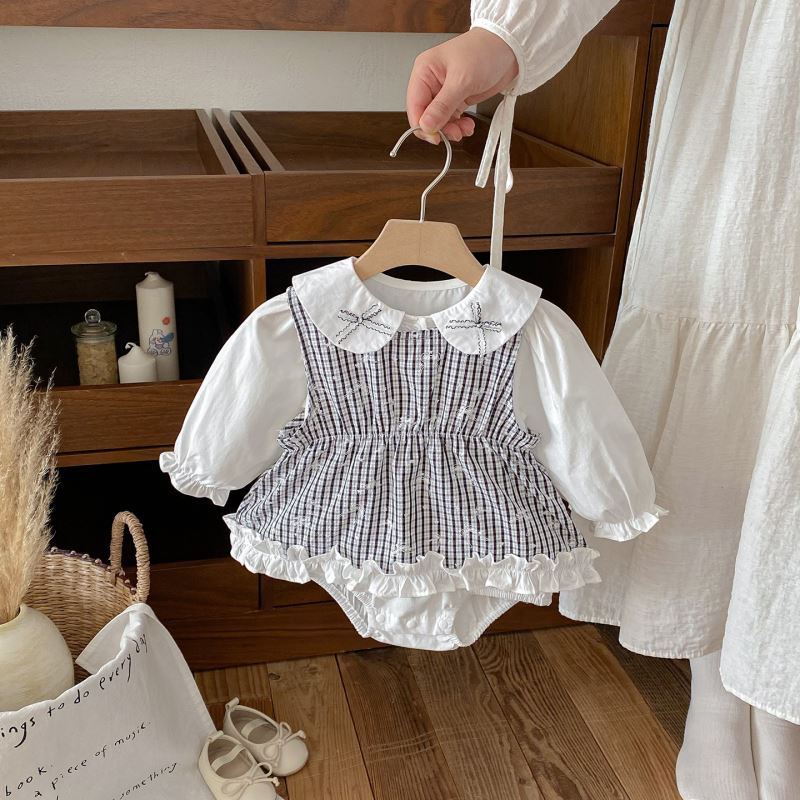 2025秋新品★ベビー服　ベスト+ロンパース　セットアップ★66cm〜90cm