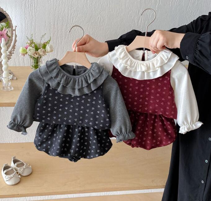 2025秋新品★子供服　3点セットアップ★66cm〜100cm 2色