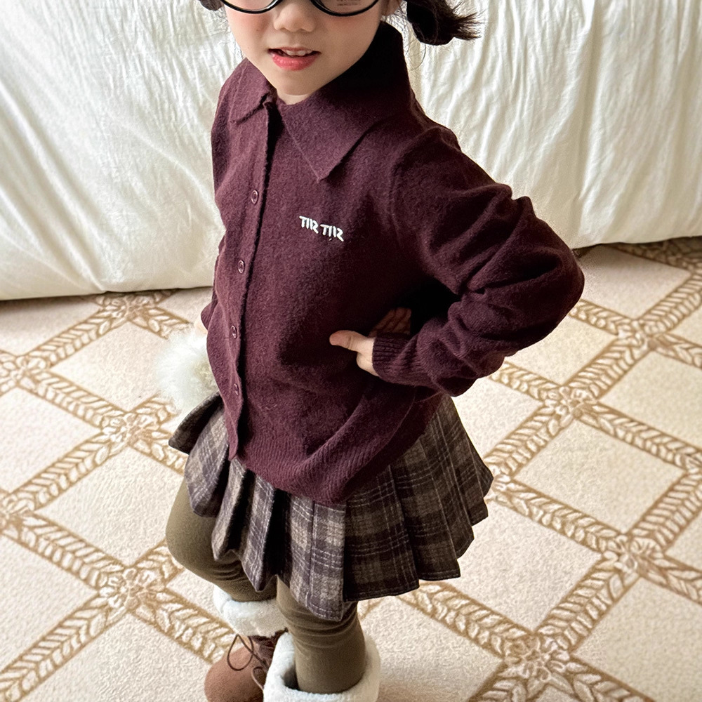 2025秋冬新品ZXR★子供服 　カーディガン★90cm〜150cm 2色