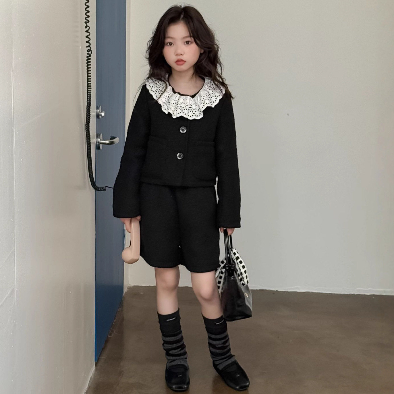 2025秋冬新品★子供服　レースインナー&セットアップ★100cm〜160cm