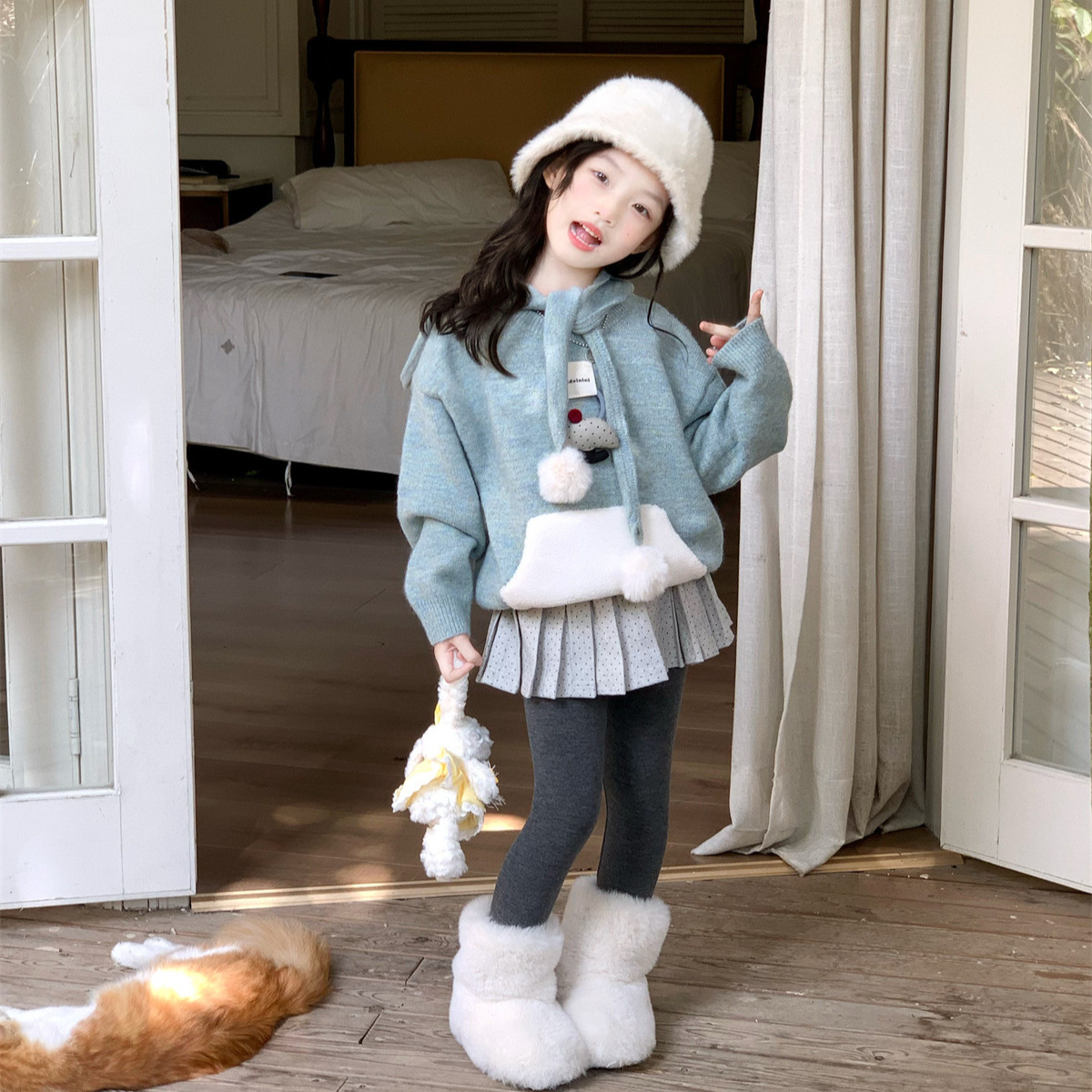 2025冬新品★子供服　セーター&スカートレギンス分けて★90cm〜150cm