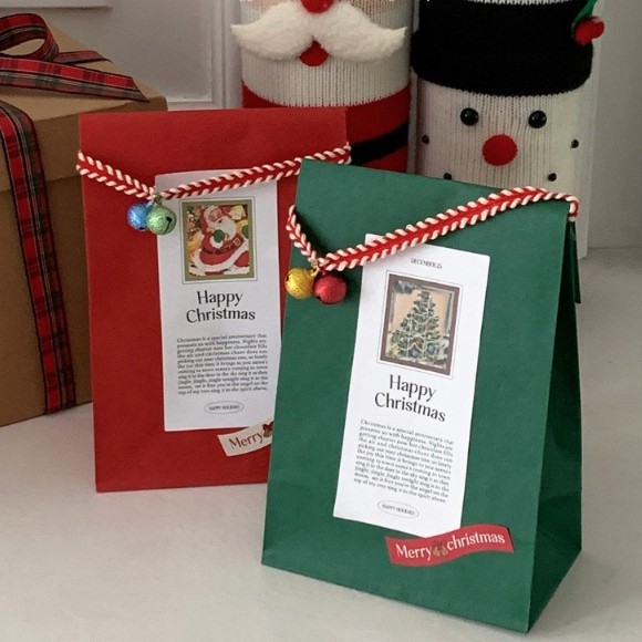 ★紙袋★収納袋★DIY包装資料　クリスマス包装袋