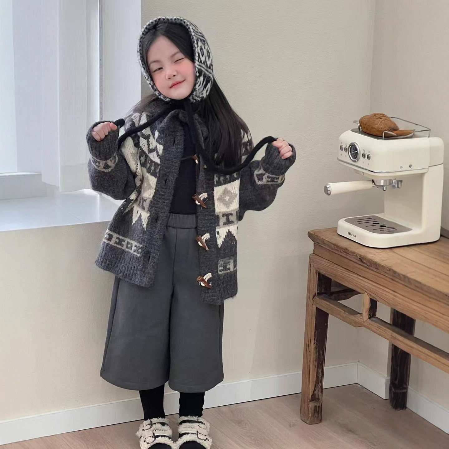 2025冬新品JS★子供服 　カーディガン&ズボン分けて★90cm〜140cm