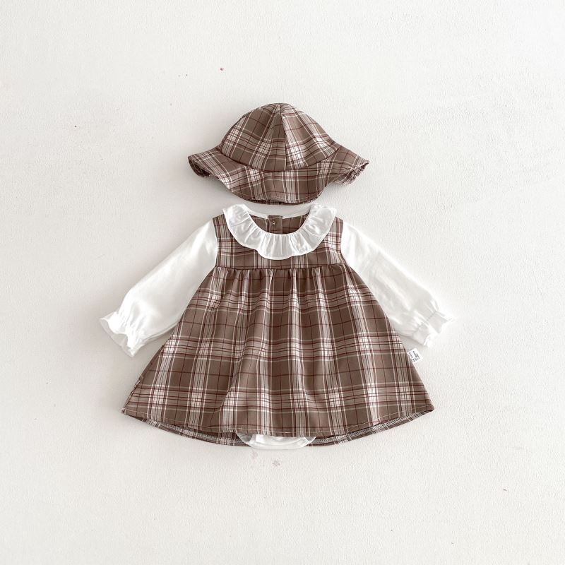 2026春新作★ベビー服　重ね着ロンパース+帽子★66cm〜90cm