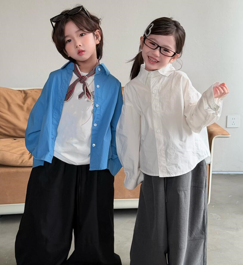 2026新作MXW★子供服　トップス　シャツ★90cm〜150cm 2色