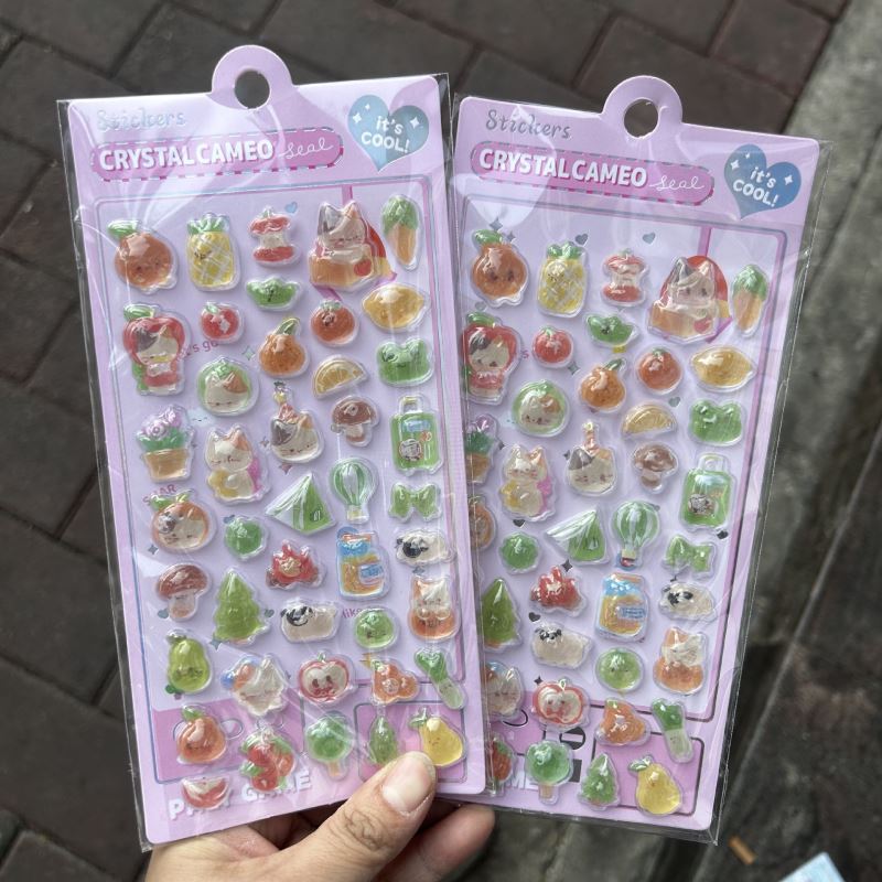 2026★DIY手作り ステッカー★粘着シール★3D★手帳素材