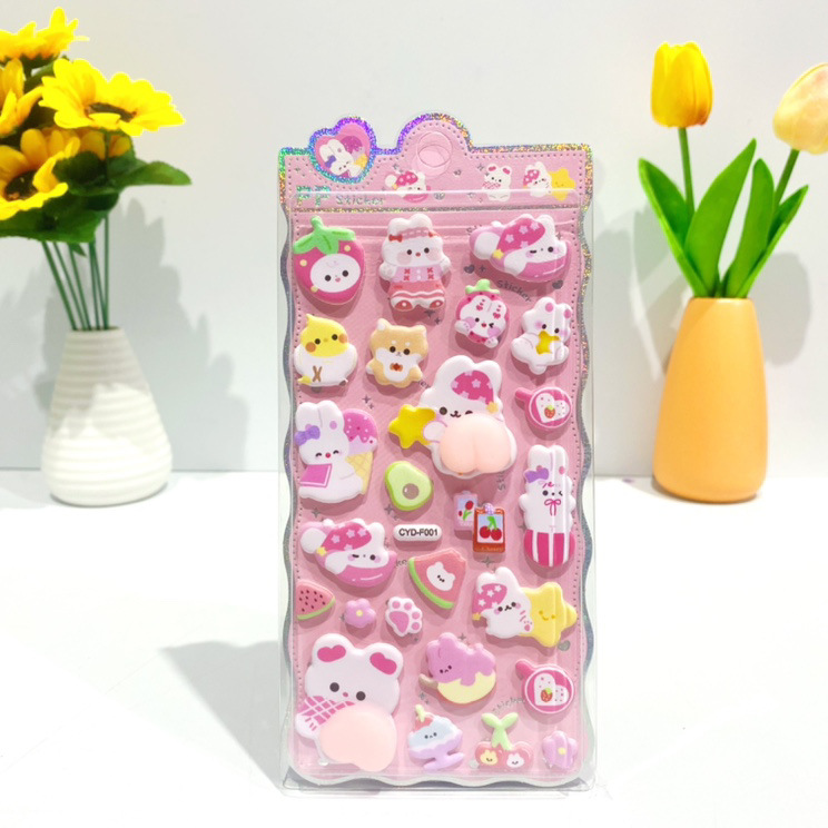 2026★DIY手作り ステッカー★粘着シール★3D★手帳素材