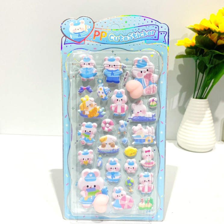 2026★DIY手作り ステッカー★粘着シール★3D★手帳素材