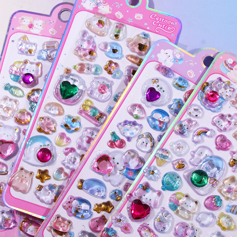 2026★DIY手作り ステッカー★粘着シール★3D★手帳素材