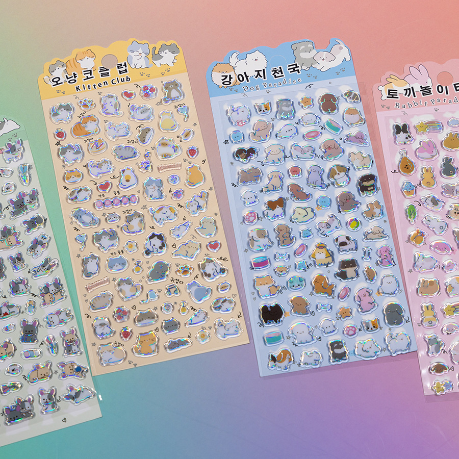 DIY手作り ステッカー★粘着シール★3D★手帳素材