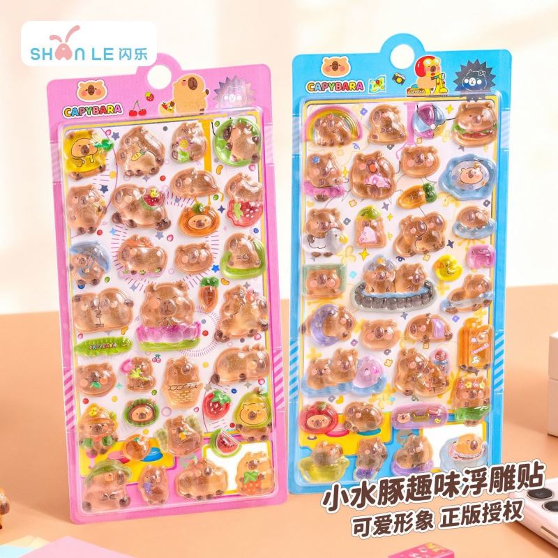 DIY手作り ステッカー★粘着シール★3D★手帳素材