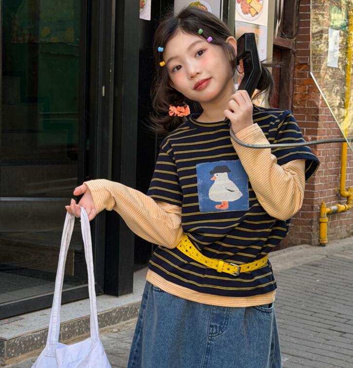 2026新作H★子供服　重ね着トップス★100cm〜160cm
