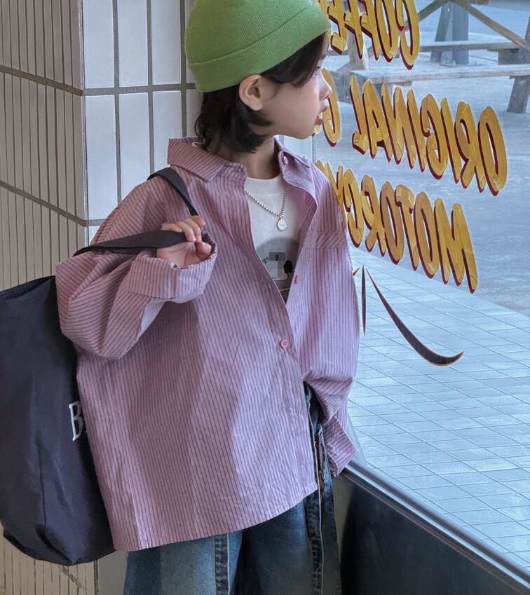 2026新品H★子供服 　シャツ　コート★100cm〜160cm 2色