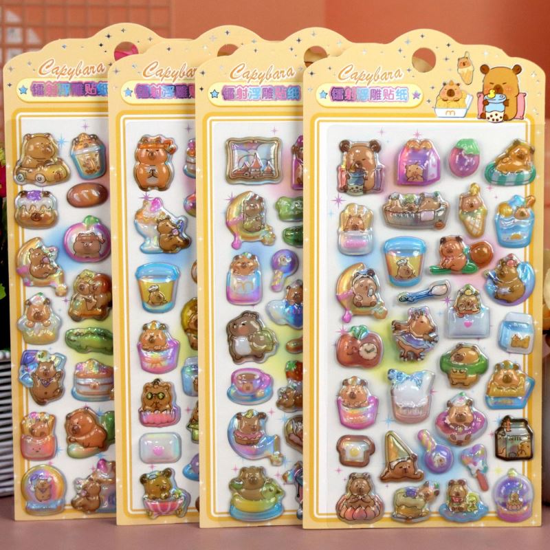 DIY手作り ステッカー★粘着シール★3D★手帳素材