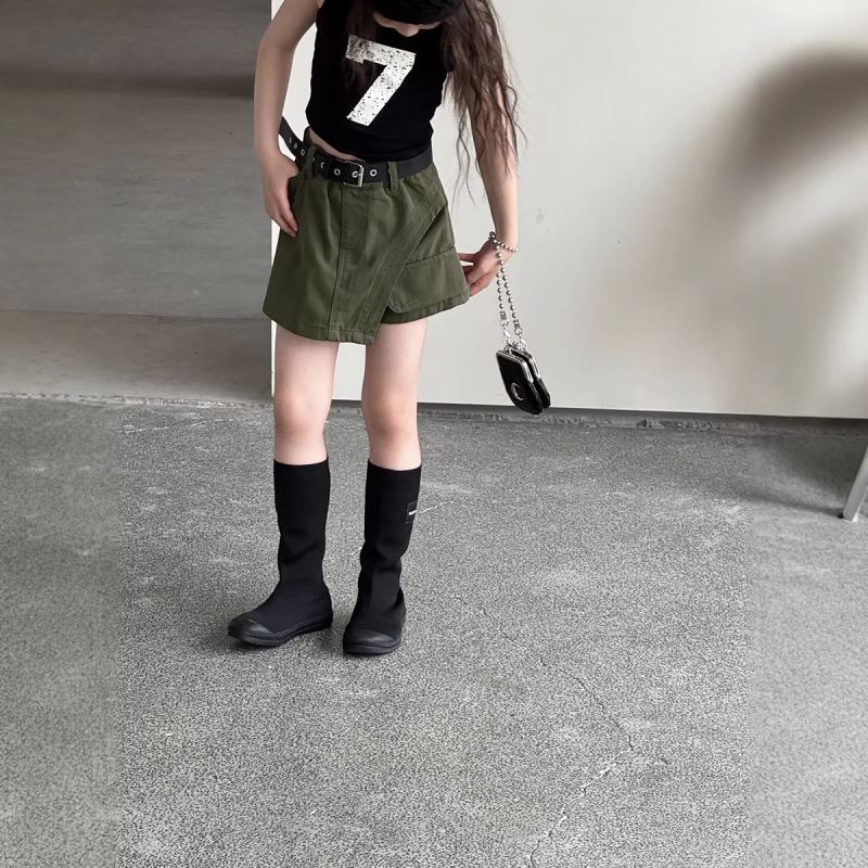 2026新品YY★子供服　キュロット+腰ベルト★100cm〜150cm