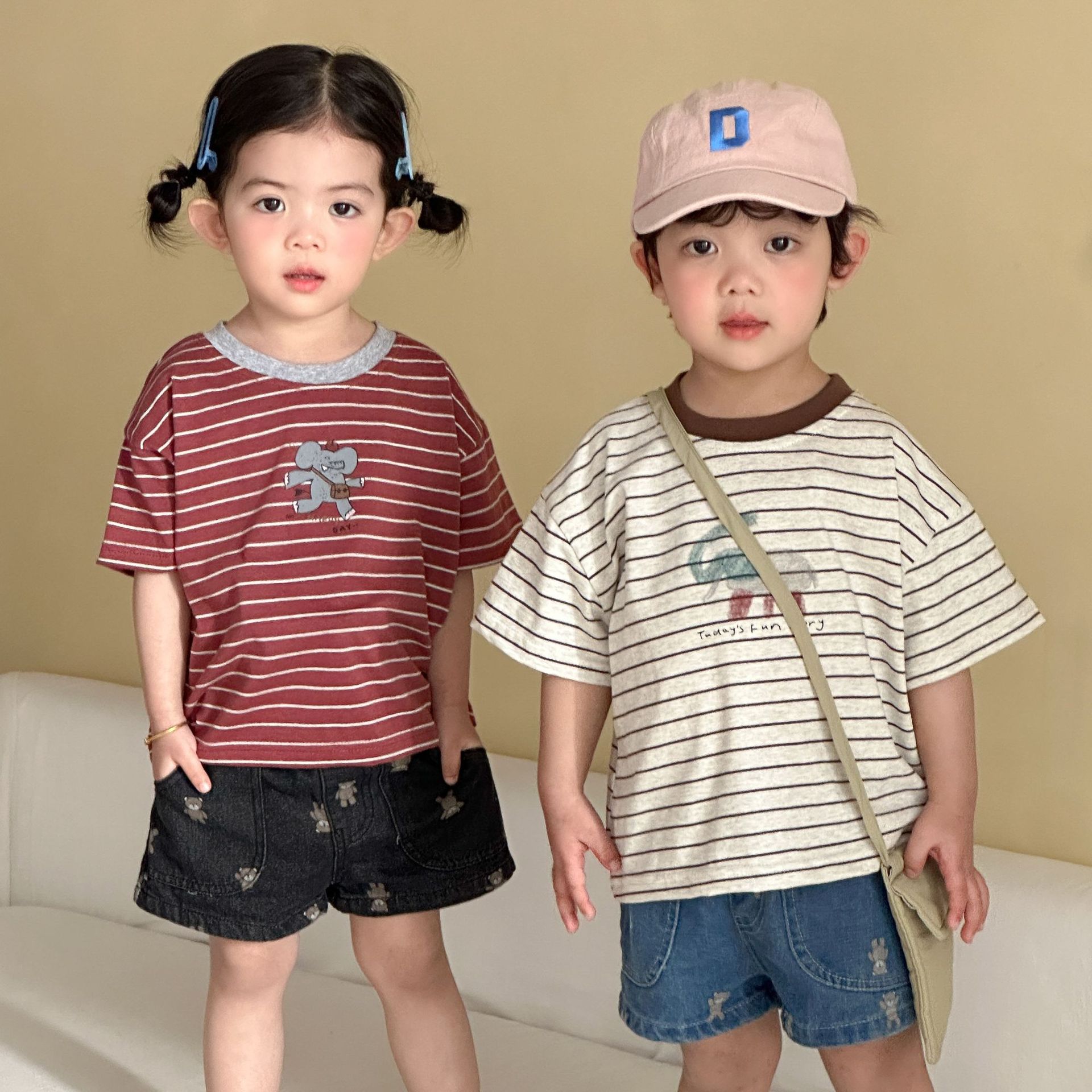 2026★夏新作★韓国風子供服★トップス★80cm〜150cm 2色