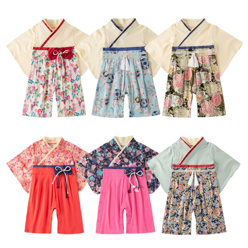 新入荷★子供服　浴衣 和服ロンパース★70cm〜100cm 9種