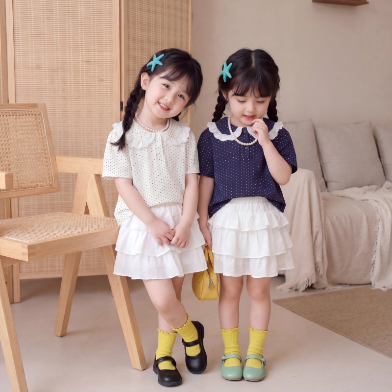 2026★夏新作★韓国風子供服★トップス+スカート★80cm〜140cm 2色