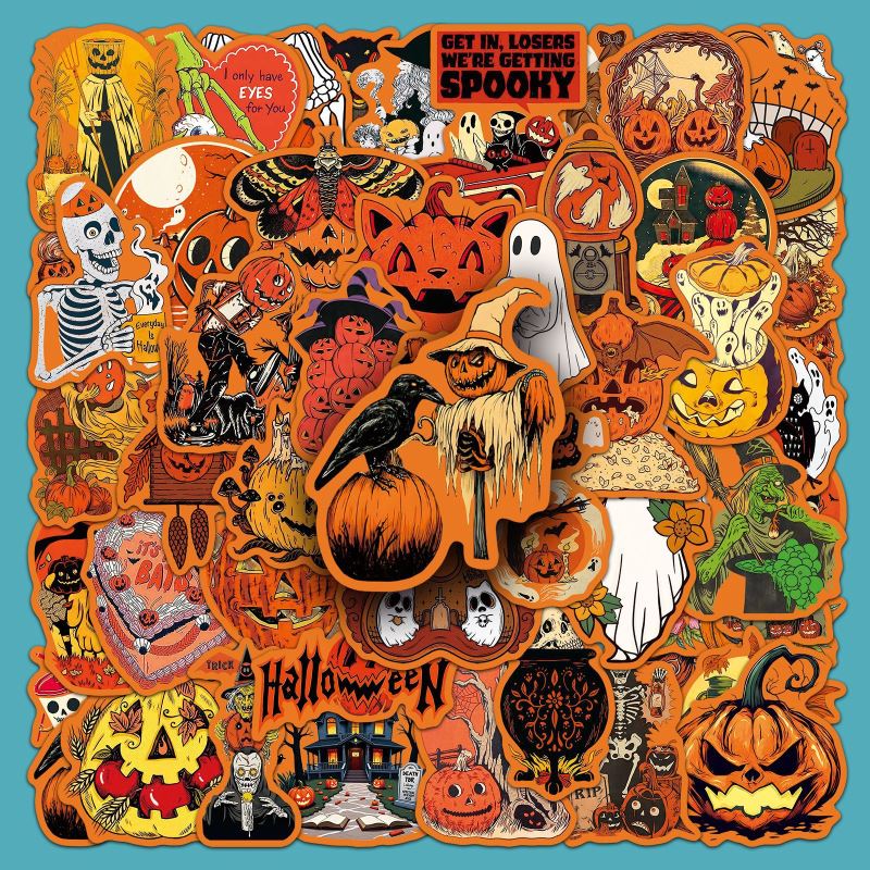 ★飾りシール★ハロウィンDIY粘着シール　ステッカー★50枚入