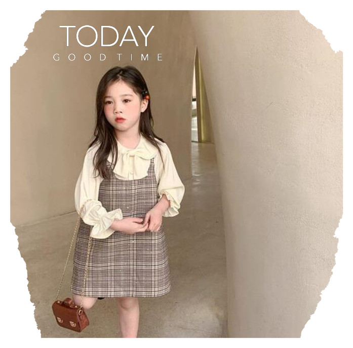 2022新作★子供服★シャツ+サロペットスカート★韓国子供服★セットアップ★100-140CM