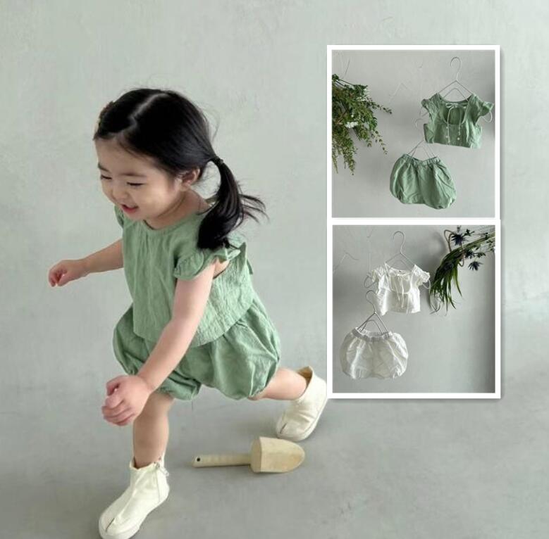 2022新作★子供服★トップス+パンツ★セットアップ★ベビー★キッズ★無地★66-90CM