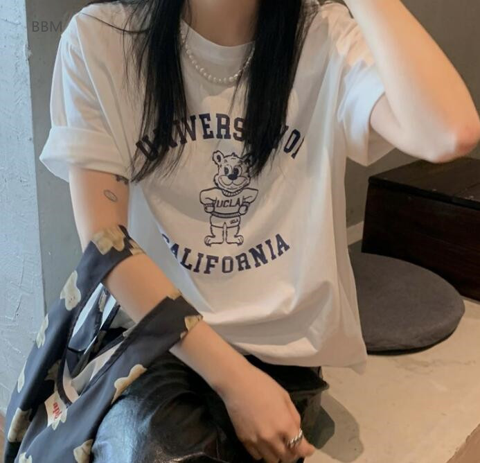 2022★春夏新作★韓国風★Tシャツ★トップス★半袖★カジュアル★M-2XL