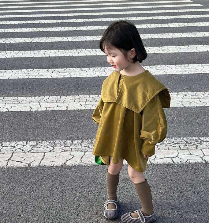 2023新品★子供服　コールテンワンピース★80-130cm★