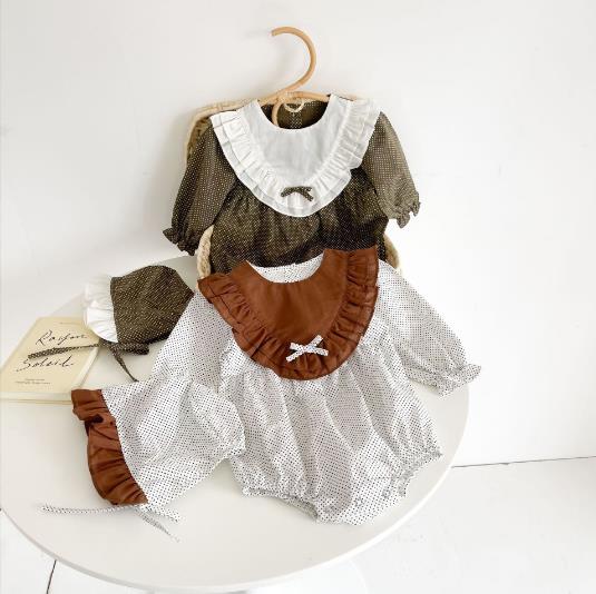 2023春新品★子供服　ロンパース+帽子　66-100cm★2色