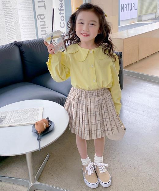 2023春新品★子供服　トップス　シャツ　90-140cm★2色