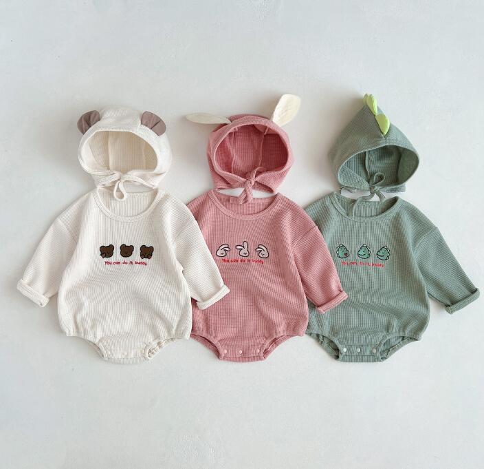 2023★春新作★韓国風ベビー服★ロンパース+帽子★3色66-90CM