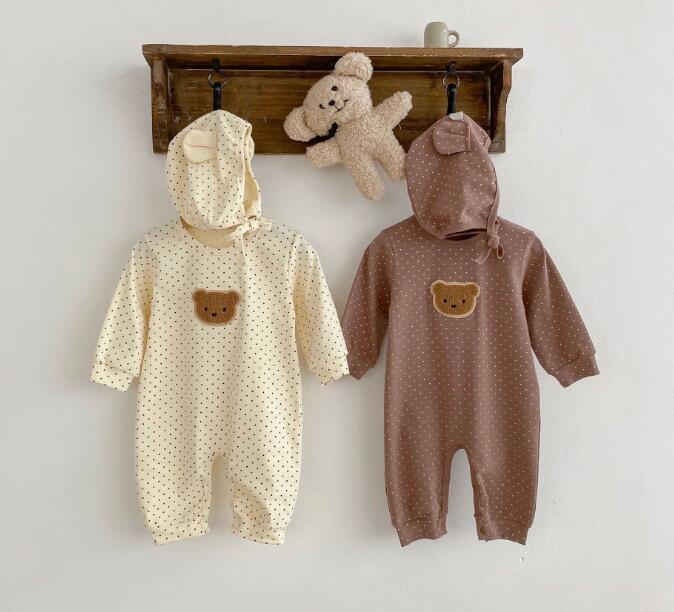 子供服★ロンパース+帽子★連体服★長袖★ベビー★韓国風子供服★可愛い★2色★66-100CM