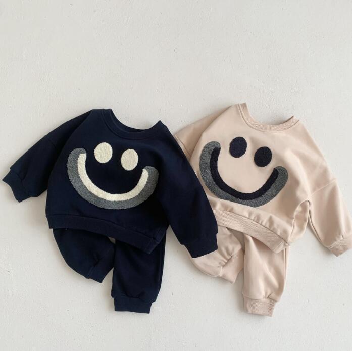 子供服★トップス+ズボン★セットアップ★ベビー★韓国風子供服★笑顔★2色★66-100CM