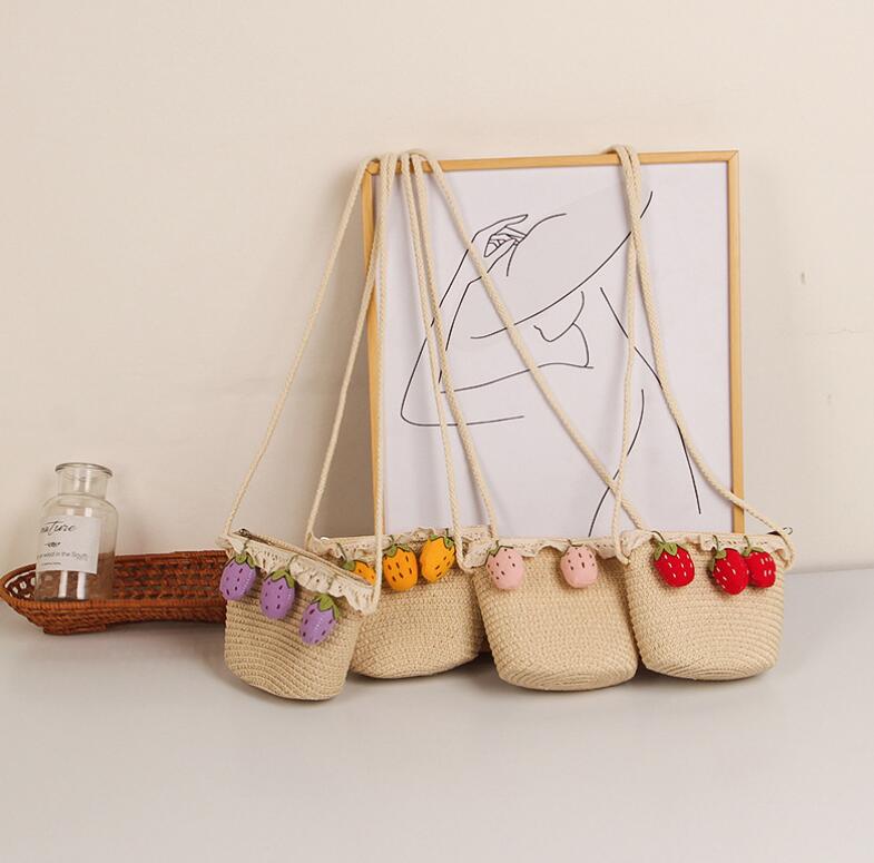 2023新作★子供鞄★肩掛け★斜め掛け★かごバッグ★鞄かばん★わらバッグ★