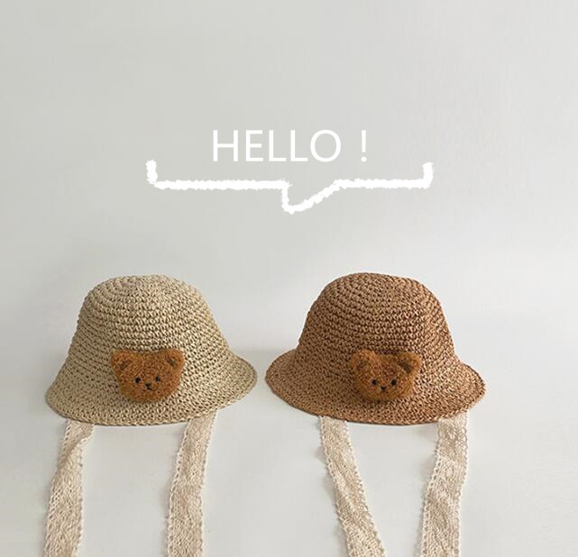 子供用★帽子★ベビー★日焼け防止★麦わら帽子★男女兼用★砂浜★カジュアル★2色