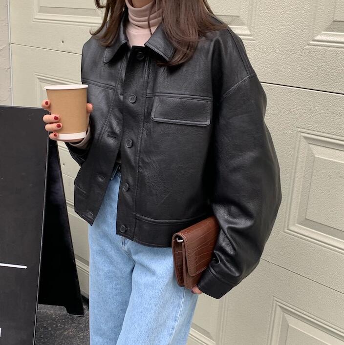 新型★レディース服　 puコート　ジャケット★2色